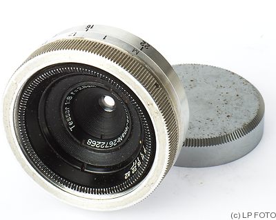 Zeiss, Carl Jena: 28mm (2.8cm) f8 Tessar (M39, aluminum) camera