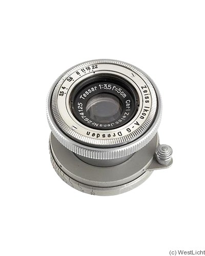 Zeiss, Carl Jena: 50mm (5cm) f2.8 Tessar (M39) camera
