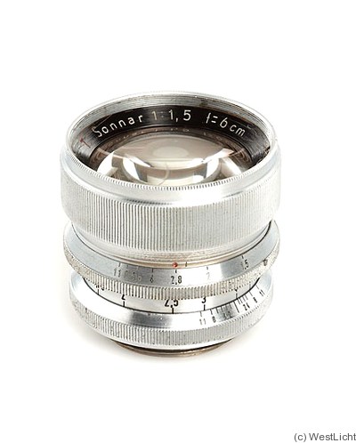 Zeiss, Carl Jena: 60mm (6cm) f1.5 Sonnar T (M39, RF) camera