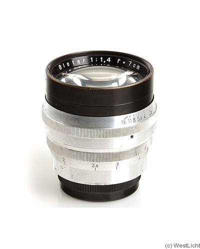 Zeiss, Carl Jena: 70mm (7cm) f1.4 Biotar (M42) camera