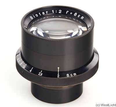 Zeiss, Carl Jena: 80mm (8cm) f2 Biotar (Night Exakta) camera