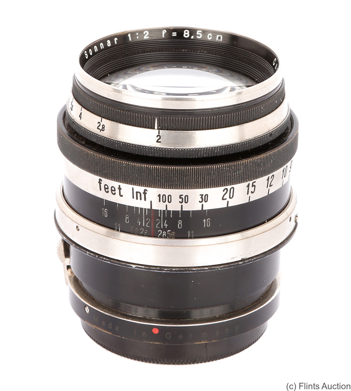 Zeiss, Carl Jena: 85mm (8.5cm) f2 Sonnar (Contax, black/nickel) camera