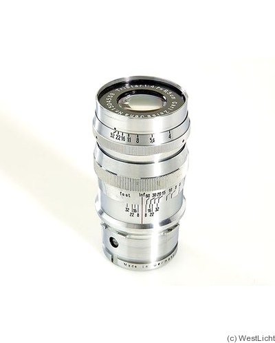 Zeiss, Carl Jena: 85mm (8.5cm) f4 Triotar (Contaflex) camera