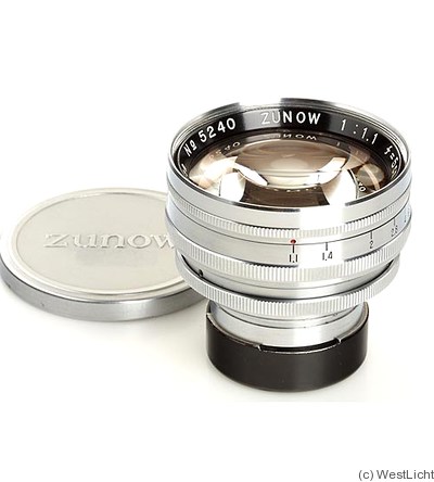 Zunow: 50mm (5cm) f1.1 Zunow (Nikon BM, chrome) camera