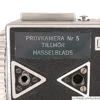 Hasselblad: 1000F ’Provkamera’ camera