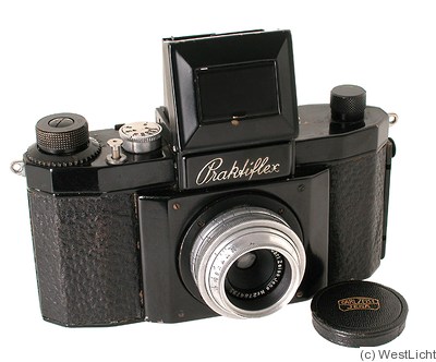 KW (KameraWerkstatten): Praktiflex (1939-1946, black body, black leather) camera