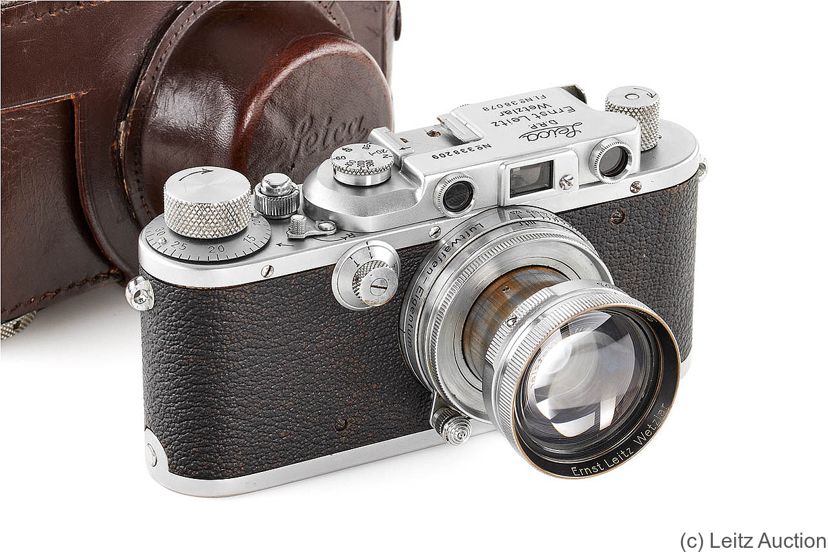 Leitz: Leica III (Mod.F) chrome ’Luftwaffen-Eigentum’ camera