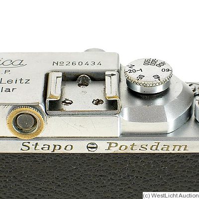 Leitz: Leica III (Mod.F) chrome ’Stapo Potsdam’ camera