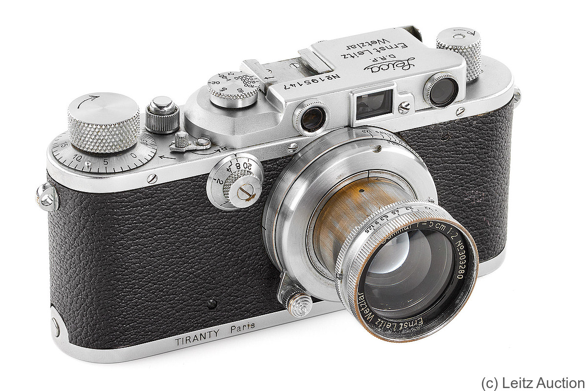 Leitz: Leica IIIa (Mod.G) chrome Tiranty Paris camera