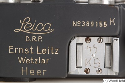 Leitz: Leica IIIc K Heer/Wehrmacht grey 'SS-KB' camera