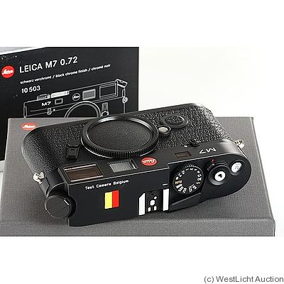 Leitz: Leica M7 0.72 black ’Test Camera Belgium’ camera