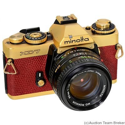 Minolta: Minolta XD-7 (gold) camera