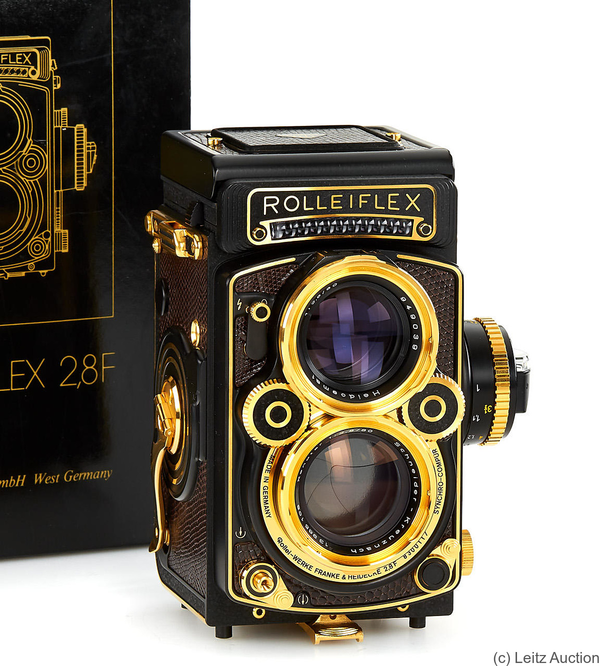 Rollei: Rolleiflex 2.8 F Aurum camera