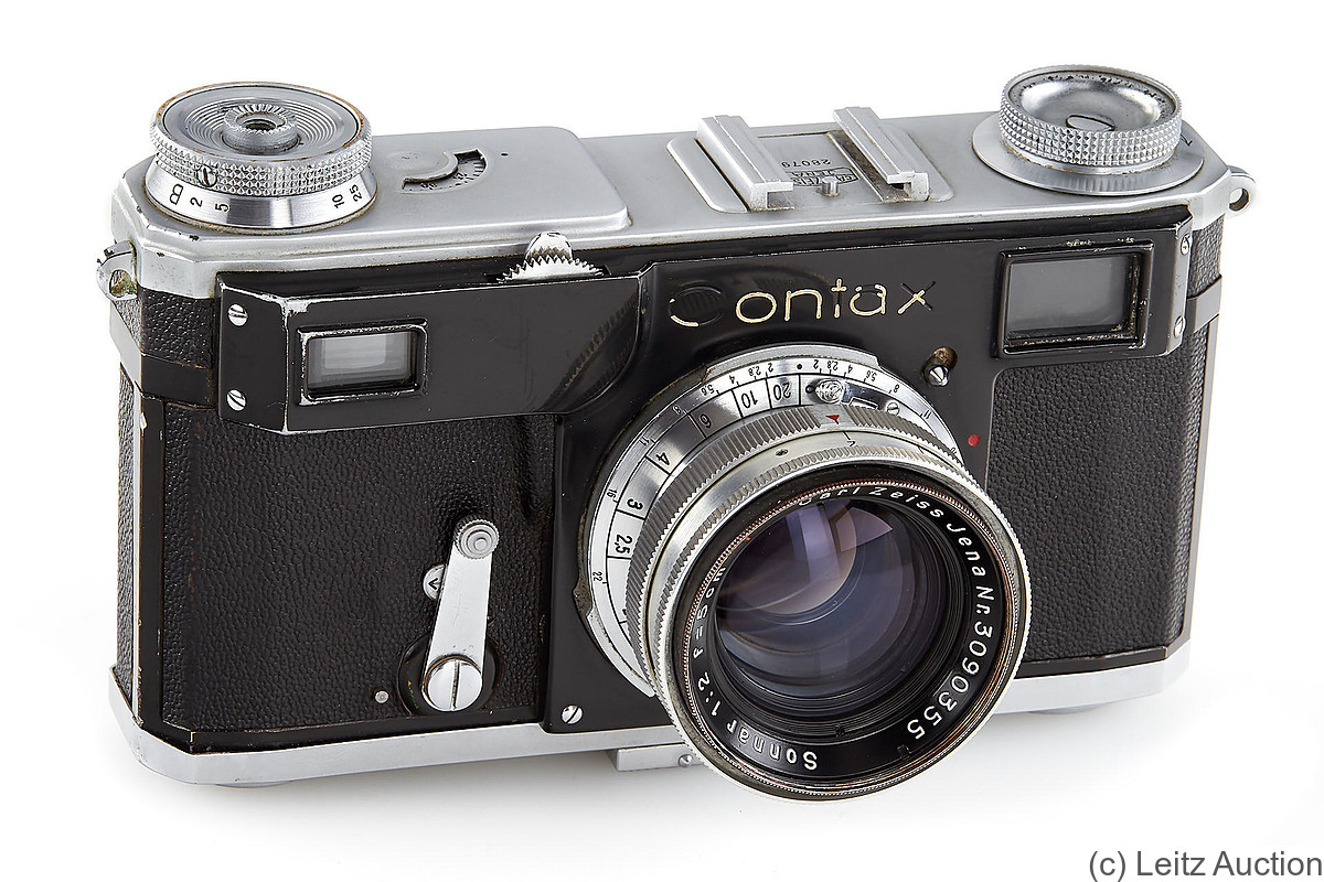 Zeiss Ikon: Contax II (Jena Contax, black face) camera