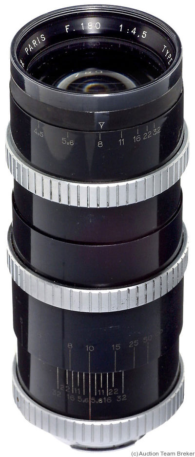 Angénieux: 180mm (18cm) f4.5 Type P21 (black, Exakta) camera