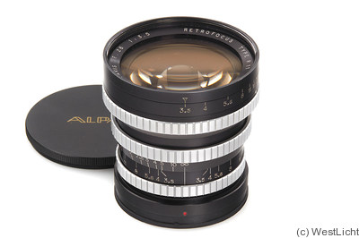 Angénieux: 28mm (2.8cm) f3.5 Retrofocus Type R11 (Alpa) camera