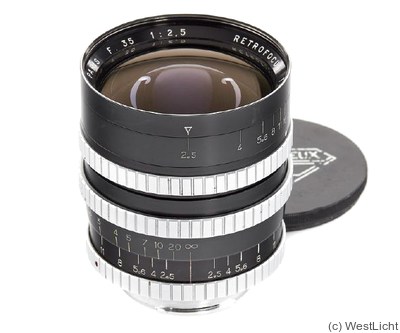 Angénieux: 35mm (3.5cm) f2.5 Retrofocus Type R1 (Alpa) camera
