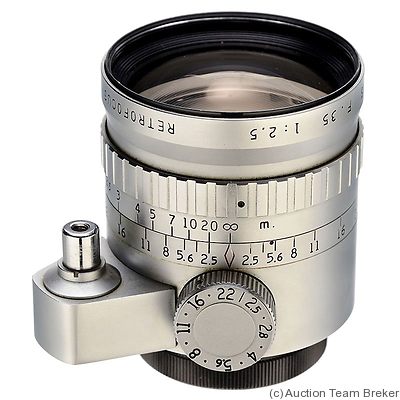 Angénieux: 35mm (3.5cm) f2.5 Retrofocus Type R1 (Exakta) camera
