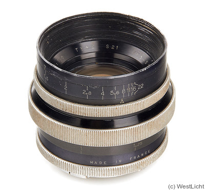 Angénieux: 50mm (5cm) f1.5 Type S21 (Rectaflex) camera