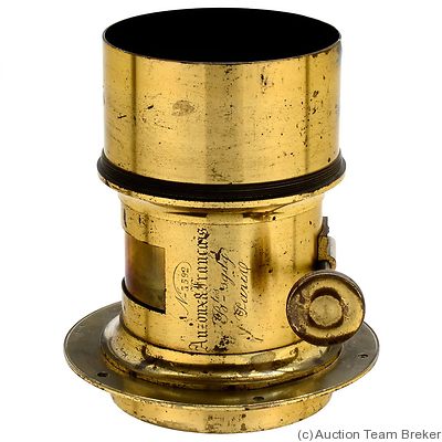 Anzoux & Francais: Brass Lens (23cm len, 14cm dia, 23cm focal) camera