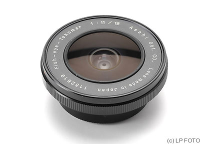 Asahi: 18mm (1.8cm) f11 Fish-Eye-Takumar (M42) camera