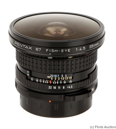 Asahi: 35mm (3.5cm) f4.5 SMC Pentax 67 Fish-Eye camera