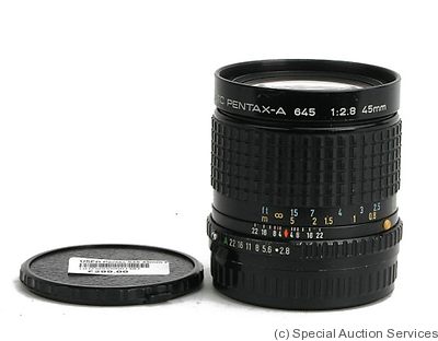 Asahi: 45mm (4.5cm) f2.8 SMC Pentax-A 645 camera