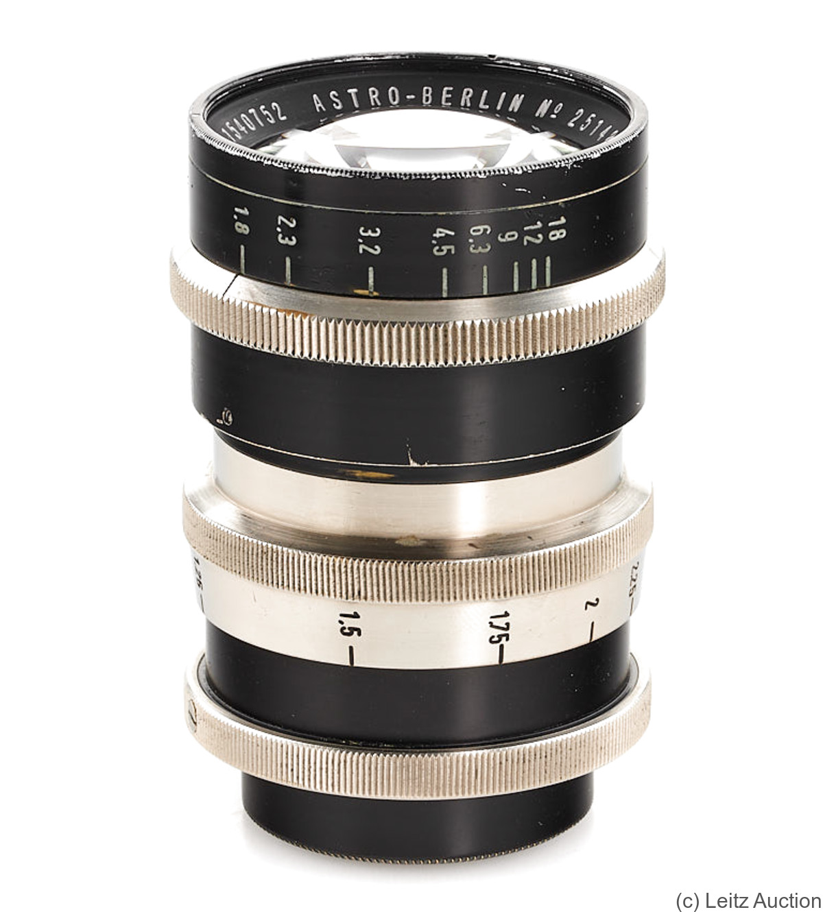 Astro Berlin: 75mm (7.5cm) f1.8 Pan Tachar (M39) camera