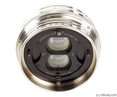 Bausch & Lomb: 50mm (5cm) f2.3 Stereo Raytar (prototype) camera
