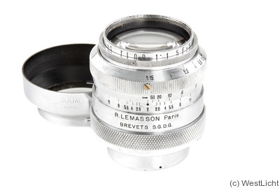 Berthiot, Som: 50mm (5cm) f1.5 Flor (M39) camera