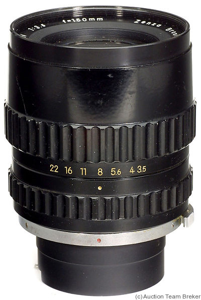 Bronica: 150mm (15cm) f3.5 Zenzanon camera