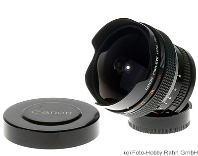 Canon: 15mm (1.5cm) f2.8 FD Fish-Eye camera