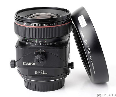 Canon: 24mm (2.4cm) f3.5 TS-E L camera