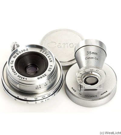 Canon: 35mm (3.5cm) f3.5 Serenar (SM, early, MIOJ) camera