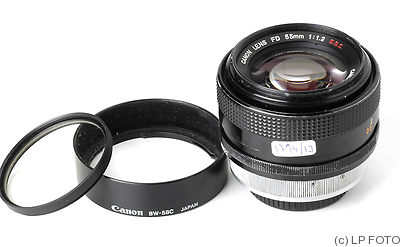 Canon: 50mm (5cm) f1.2 FD S.S.C camera
