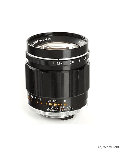 Canon: 85mm (8.5cm) f1.8 (SM, black) camera