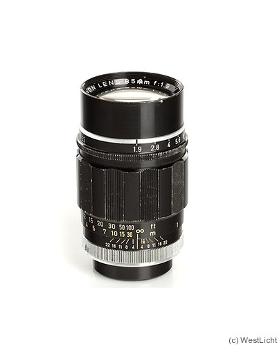 Canon: 85mm (8.5cm) f1.9 (SM, black) camera