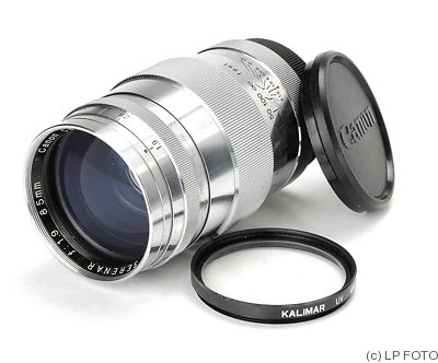 Canon: 85mm (8.5cm) f1.9 Serenar (SM, chrome) camera