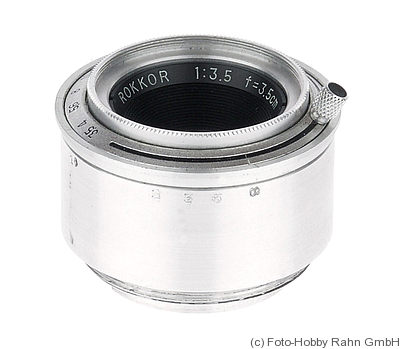 Chiyoko: 35mm (3.5cm) f3.5 Rokkor (M39, special fitting) camera