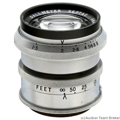 Dallmeyer: 2in f1.5 Septac Anastigmat (M39) camera