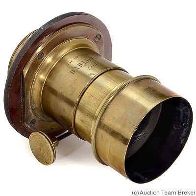 Darlot: Petzval (brass, 16cm len, 260mm focal len, 8cm dia) camera