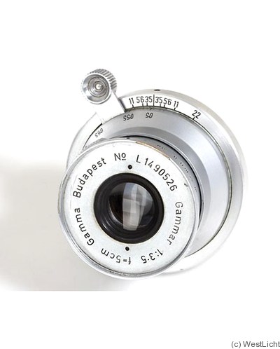 Gamma: 50mm (5cm) f3.5 Gammar camera