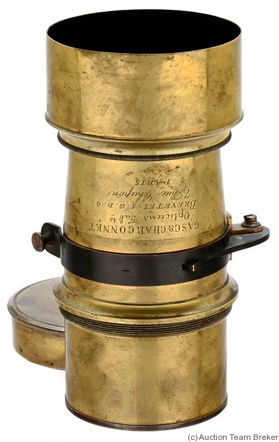 Gasc & Charconnet: brass (18.5cm len, 6cm dia) camera