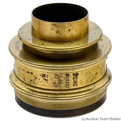 Grubb: Brass (460mm focal len, 5.6cm height, 4.6cm dia) camera