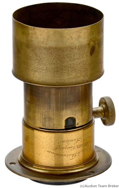 Horne & Thornthwaite: brass (13cm height, 7cm dia) camera