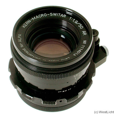 Kern: 50mm (5cm) f1.1 Macro-Switar (Alpa) camera