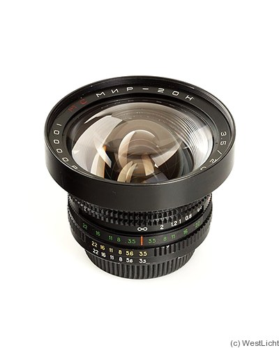 Kiev Arsenal: 20mm (2cm) f3.5 MIR-20N (Nikon mount for Kiev SLR) camera