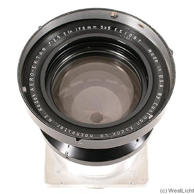 Kodak: 178mm (17.8cm) f2.5 Aero-Ektar camera