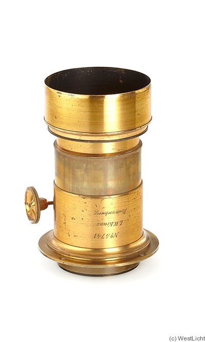 Kranz: Petzval (brass, 21.5cm len, 400mm focal len, 8cm dia) camera
