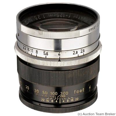 Leitz: 125mm (12.5cm) f2.5 Hektor (SM, black/chrome) camera